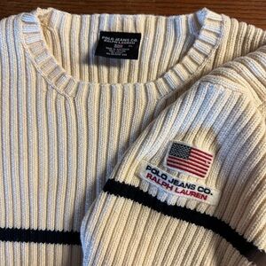 Polo Jeans Co Ralph Lauren heavy 100% cotton sweater size large‎